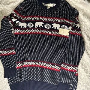 Aspen Polar Bear Snowflake Fair Isle
Navy Blue Christmas Holiday
Sweater Size L